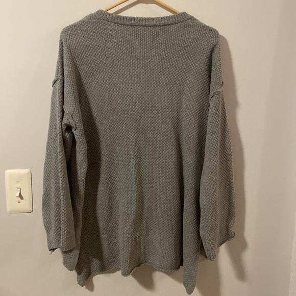 Cold Days Grey Knit Oversized Sweater Top - Picture 5 of 6